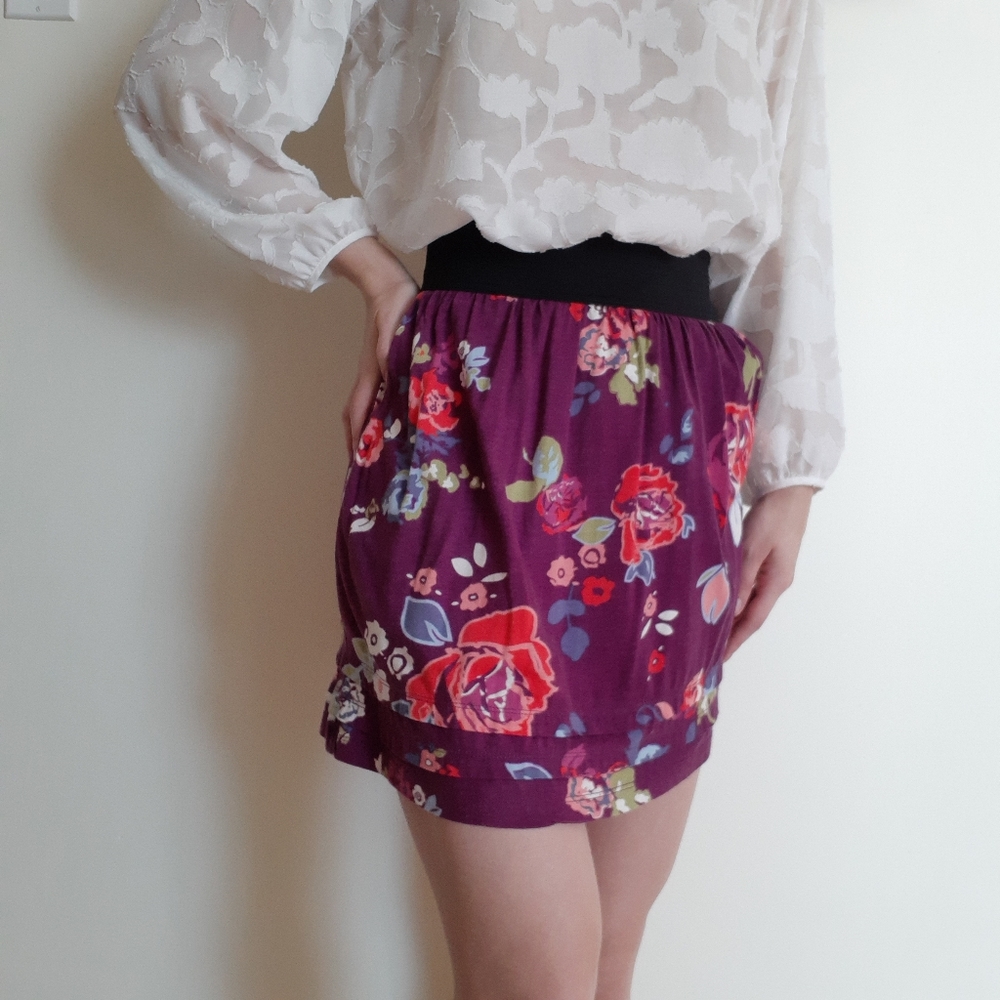 Free with purchase! Garage purple floral skirt
